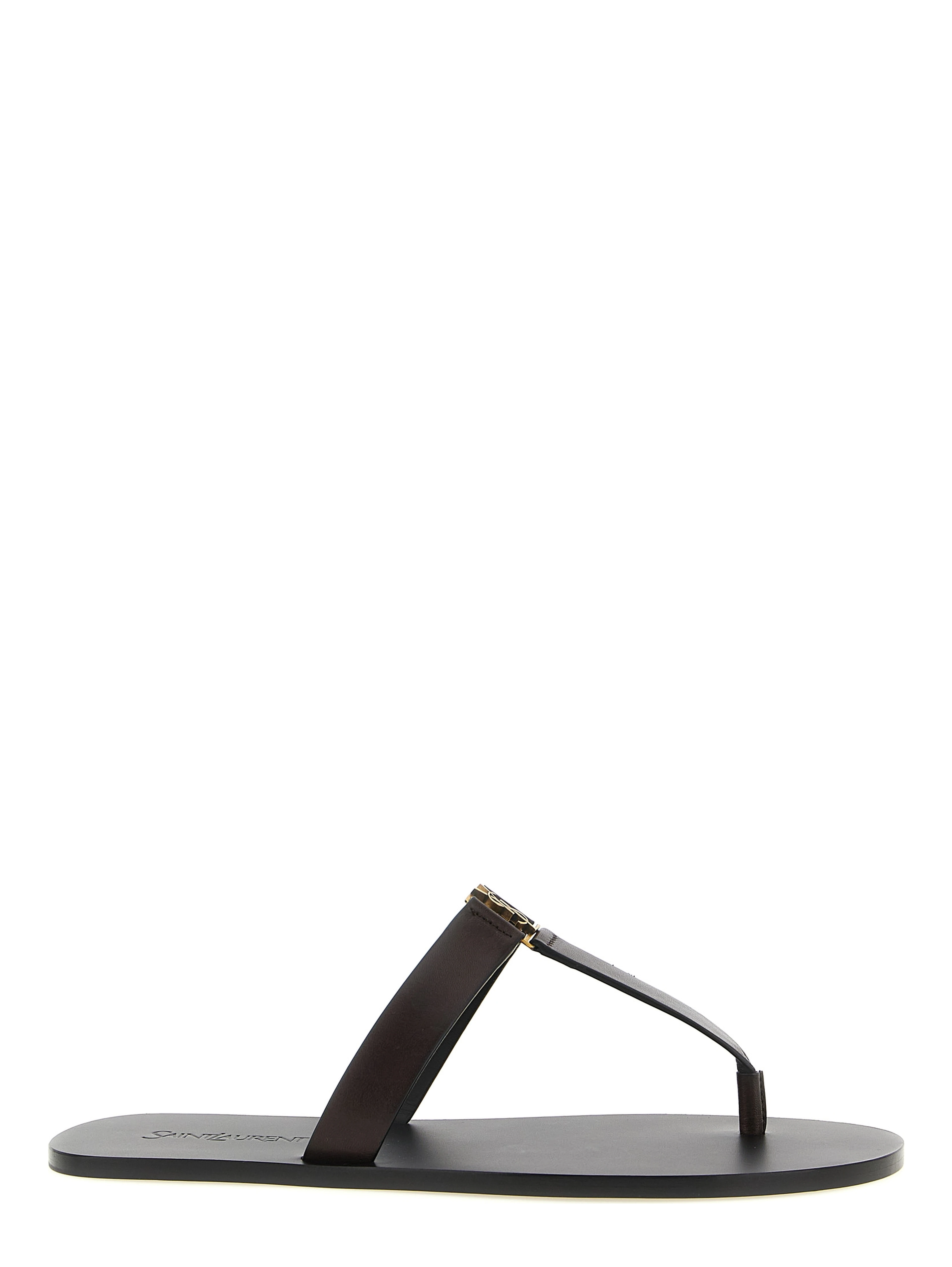 Brown Calfskin Slides