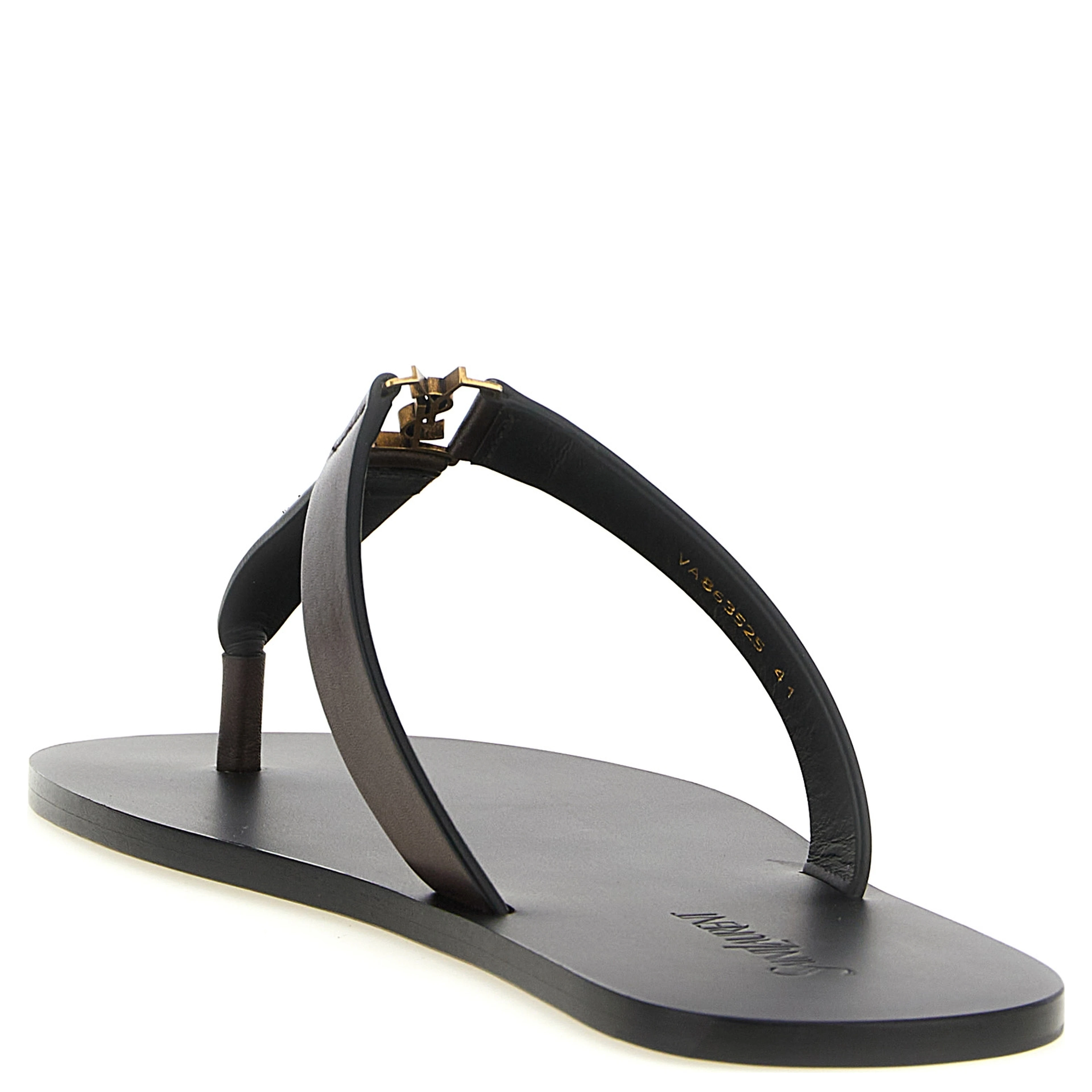 Brown Calfskin Slides