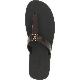 Brown Calfskin Slides