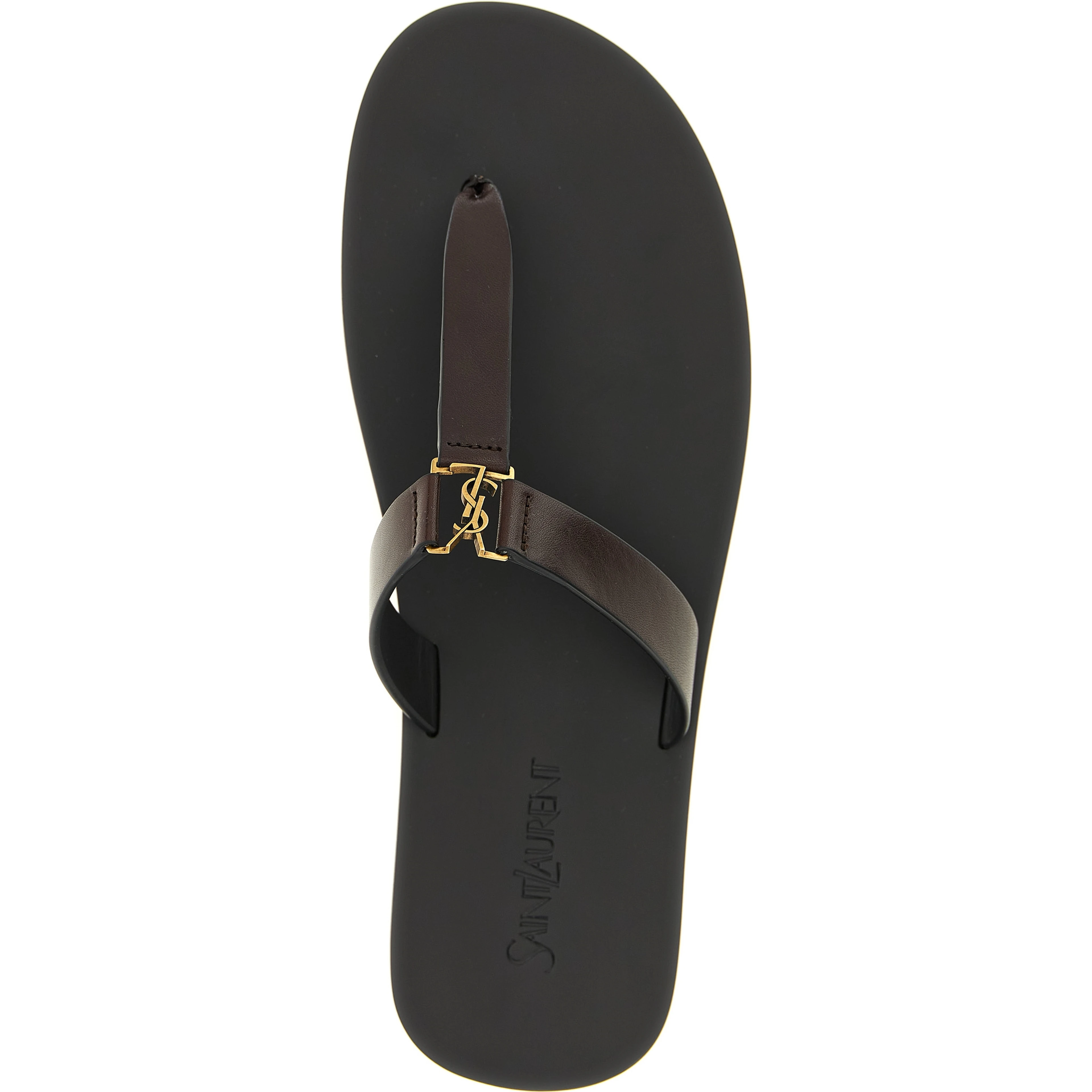 Brown Calfskin Slides