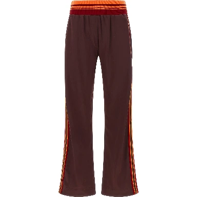 Brown Polyester Athletic Pants