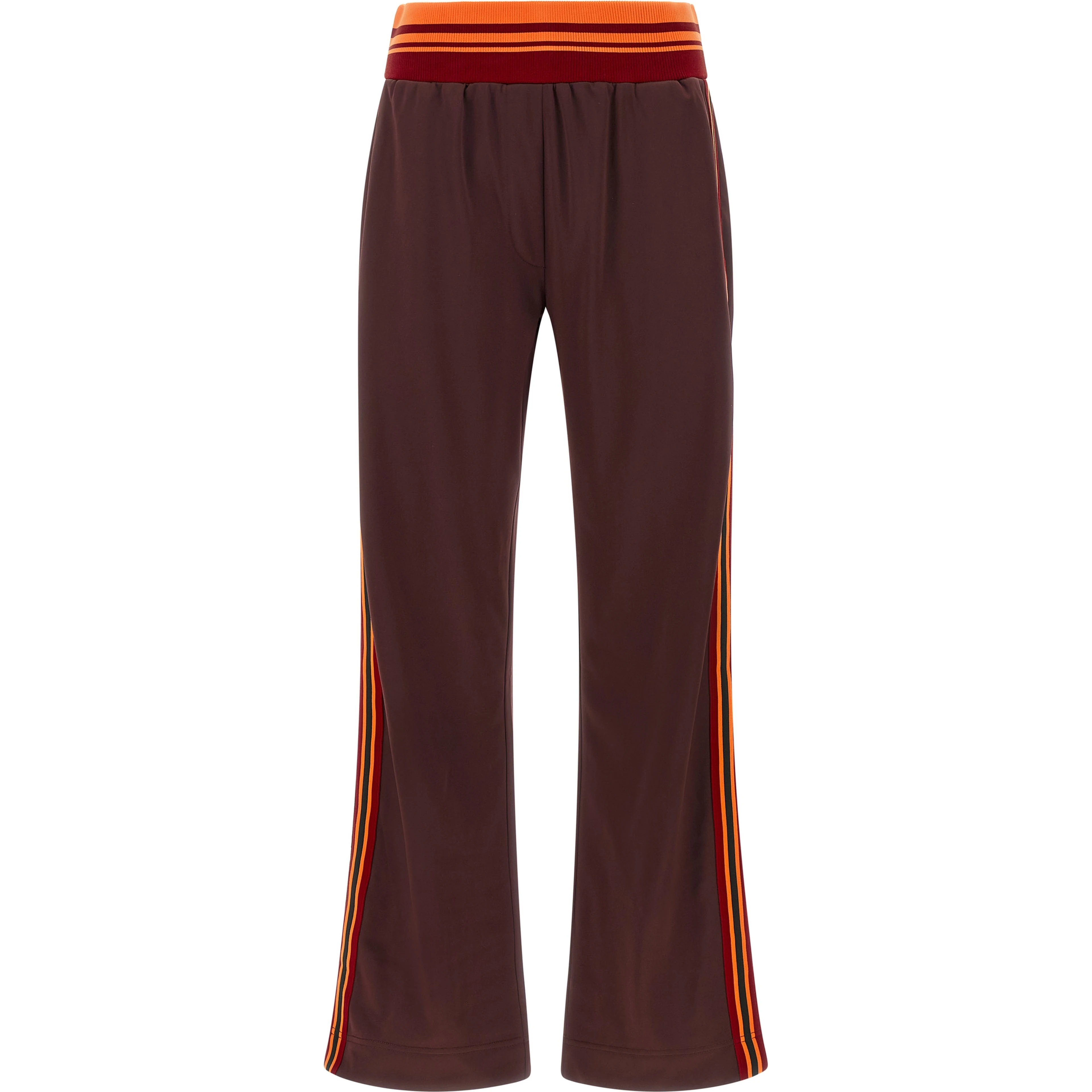 Brown Polyester Athletic Pants
