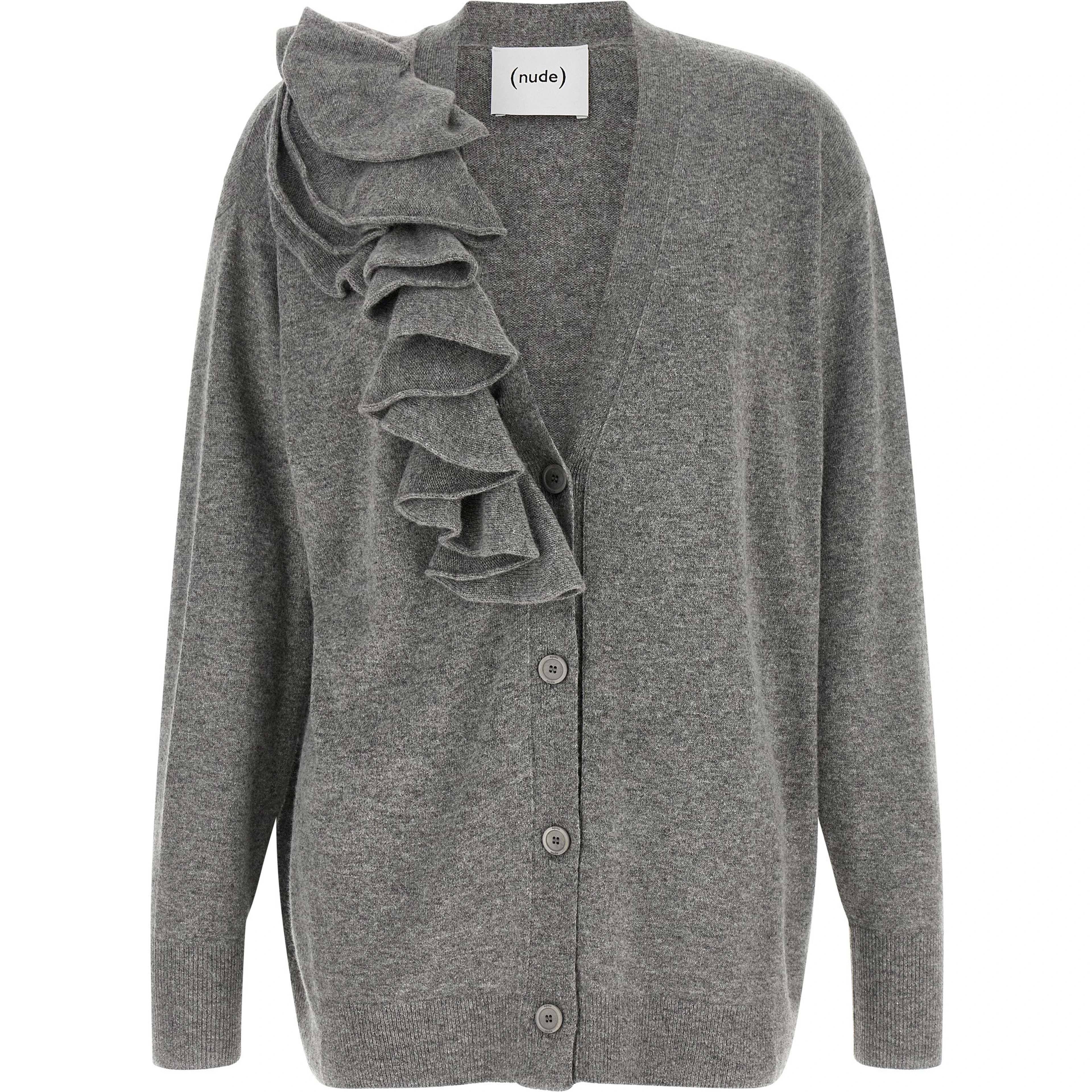 Gray Wool Cardigan