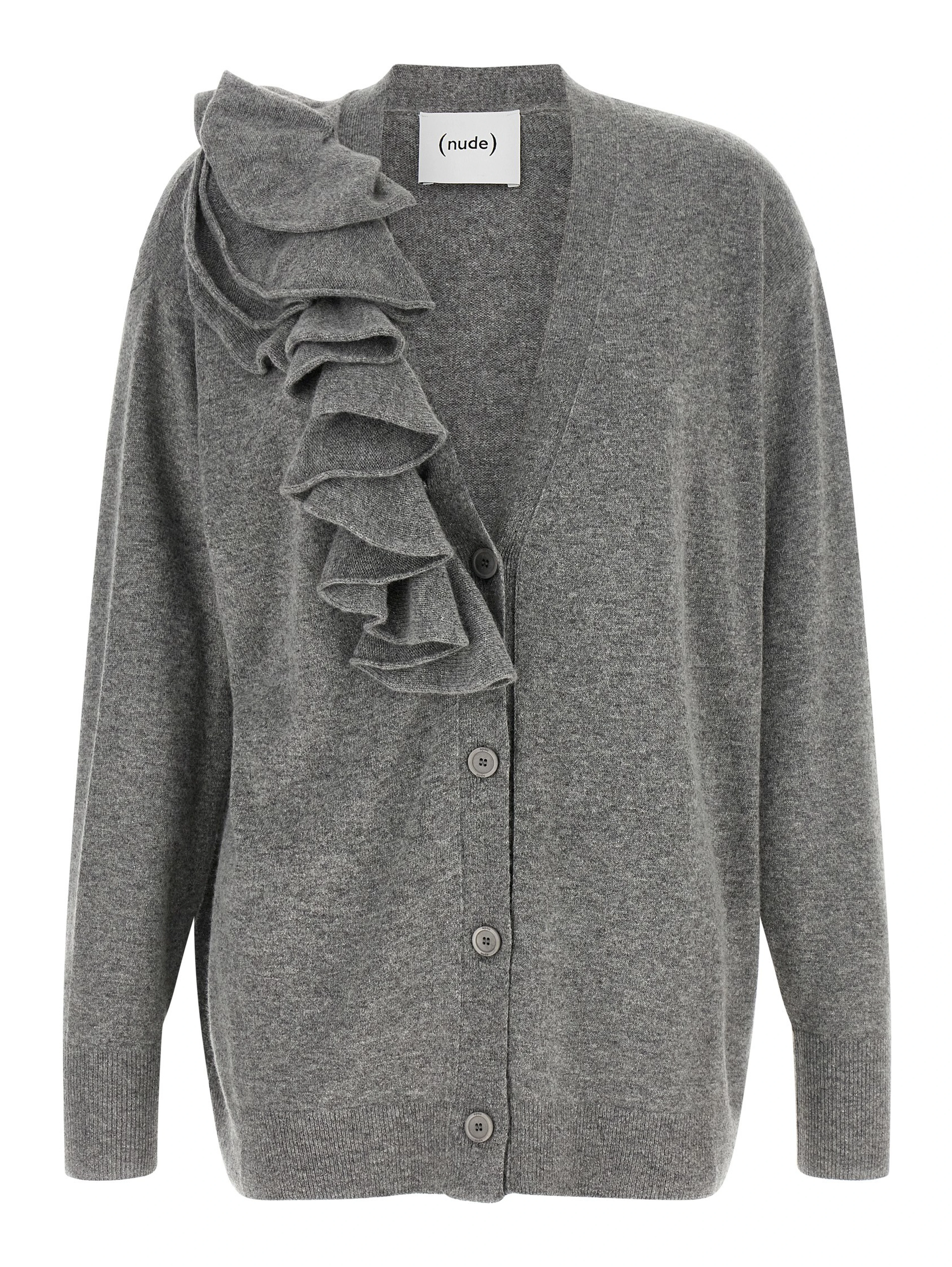 Gray Wool Cardigan