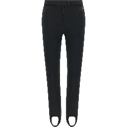 Black Polyester Casual Pants