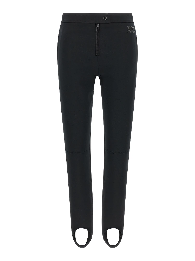 Black Polyester Casual Pants