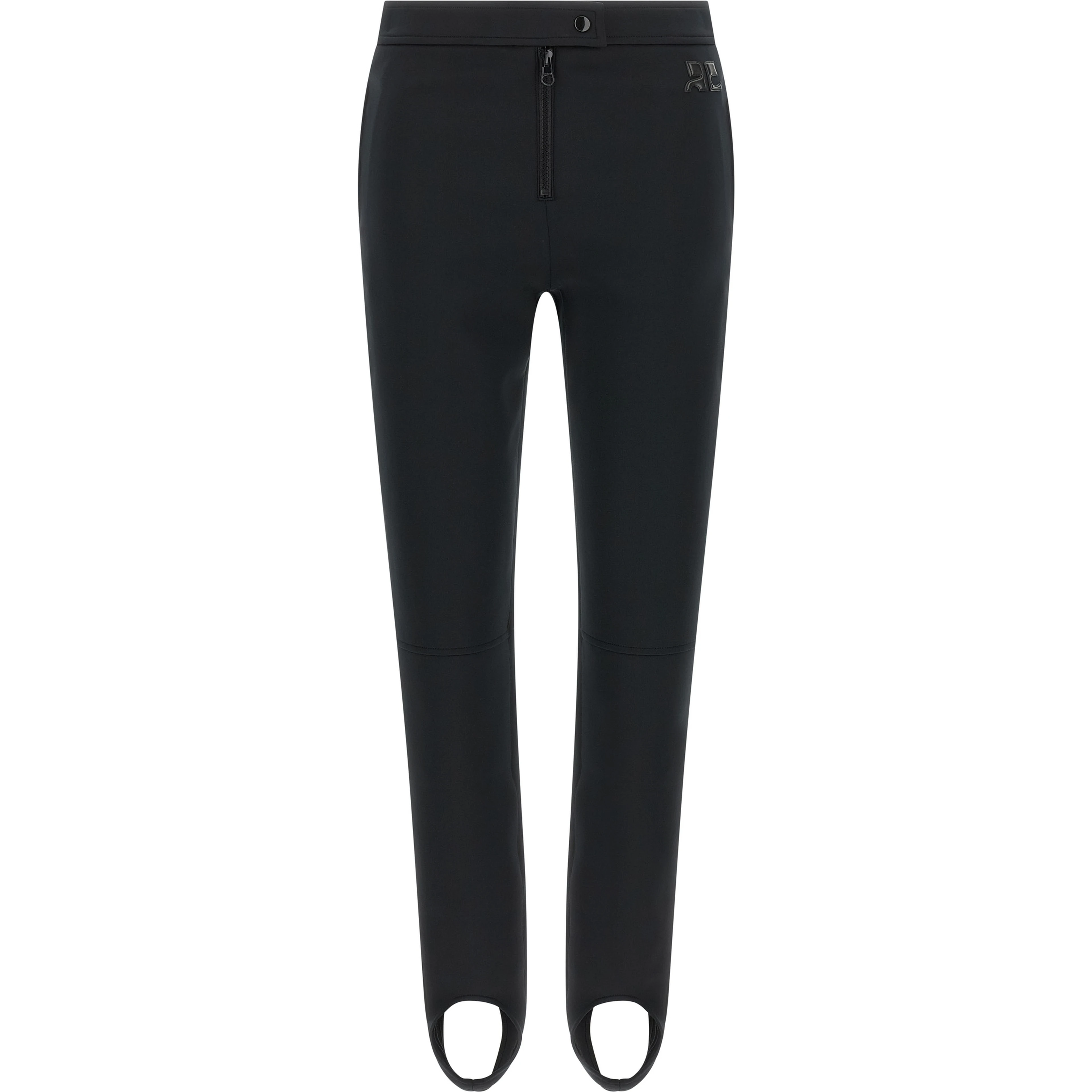 Black Polyester Casual Pants