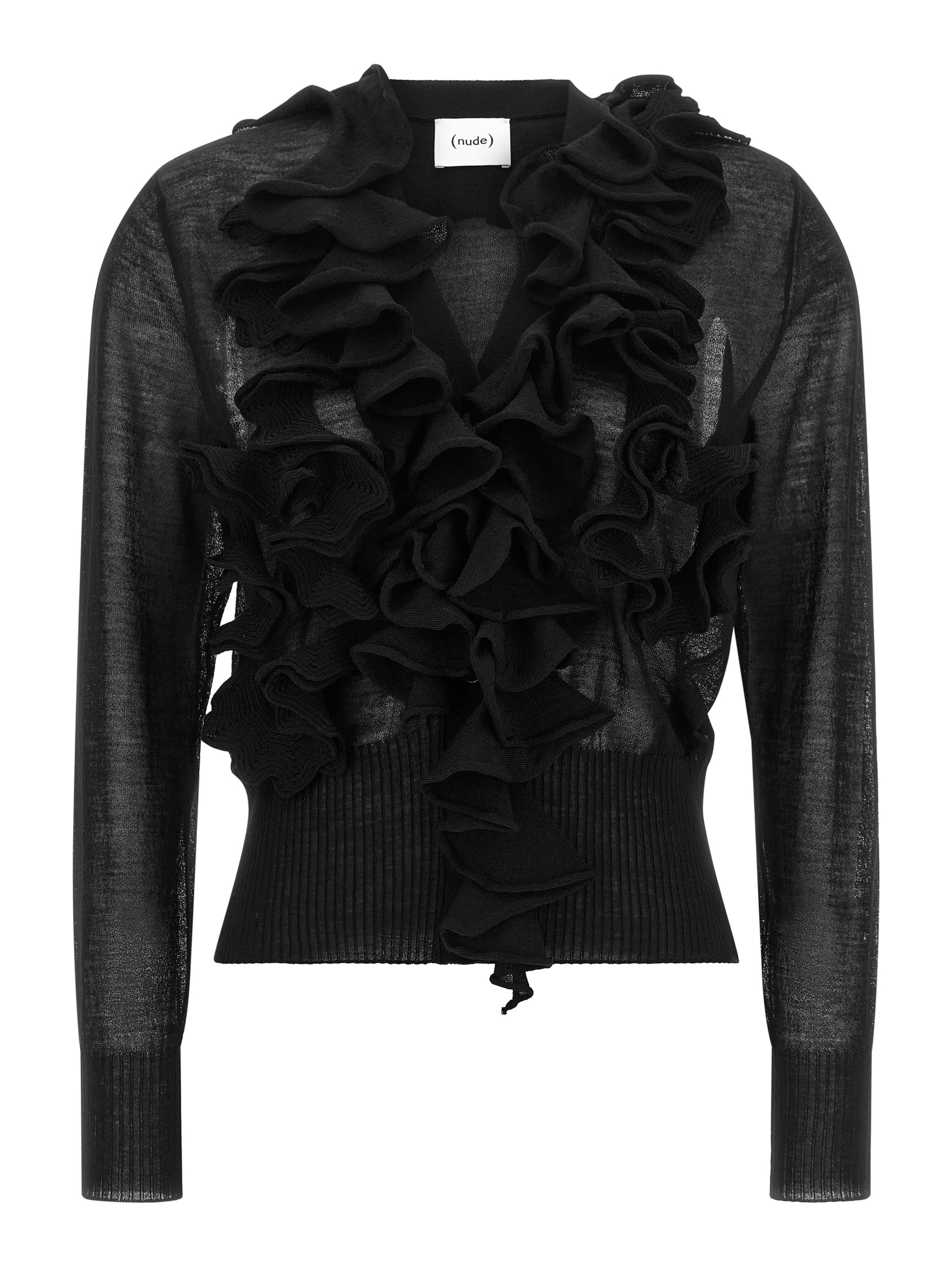 Black Wool Cardigan