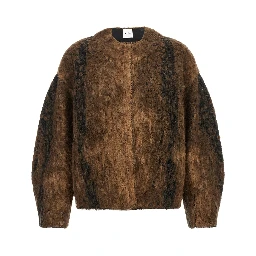 Brown Wool Full-Length Jacket
