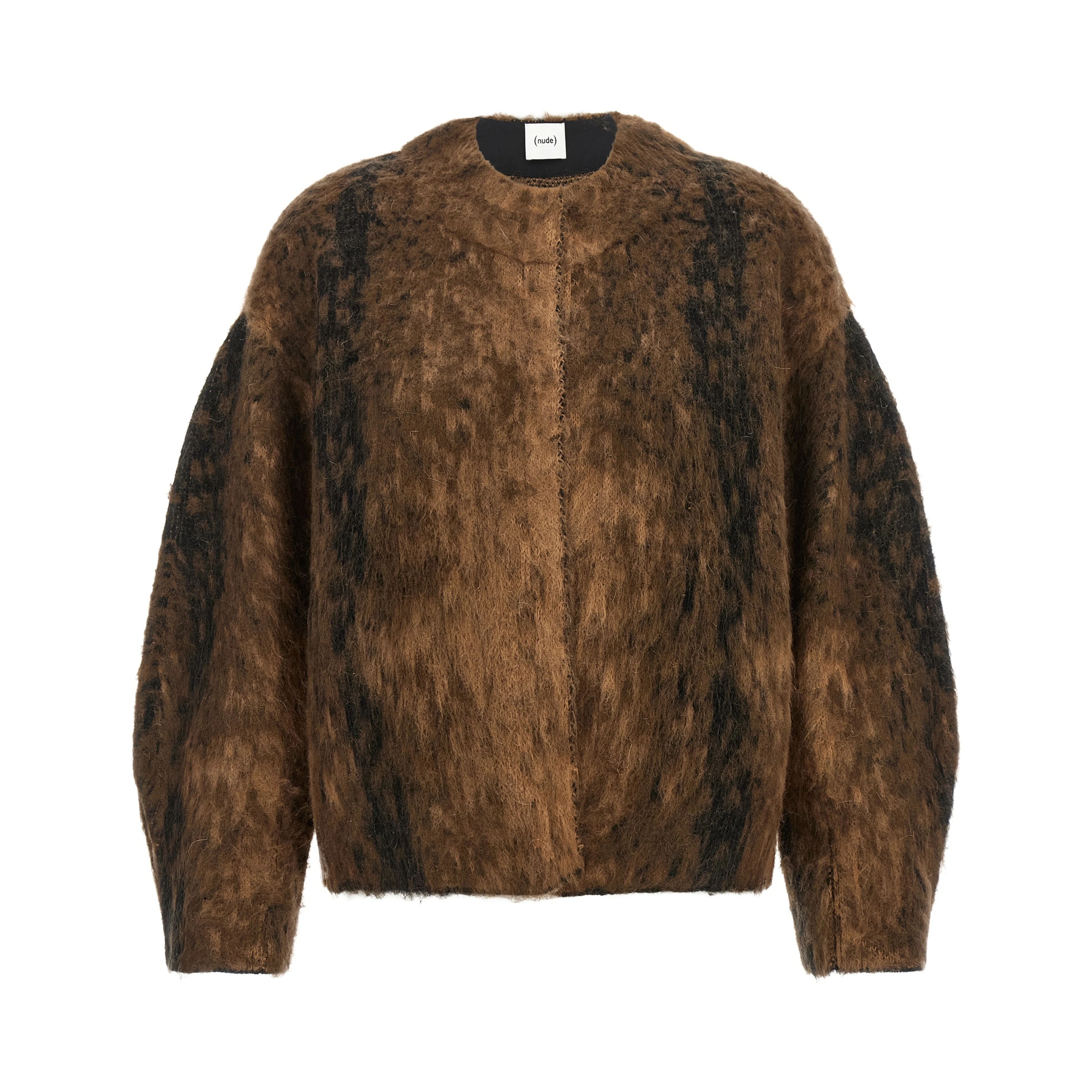 Brown Wool Full-Length Jacket