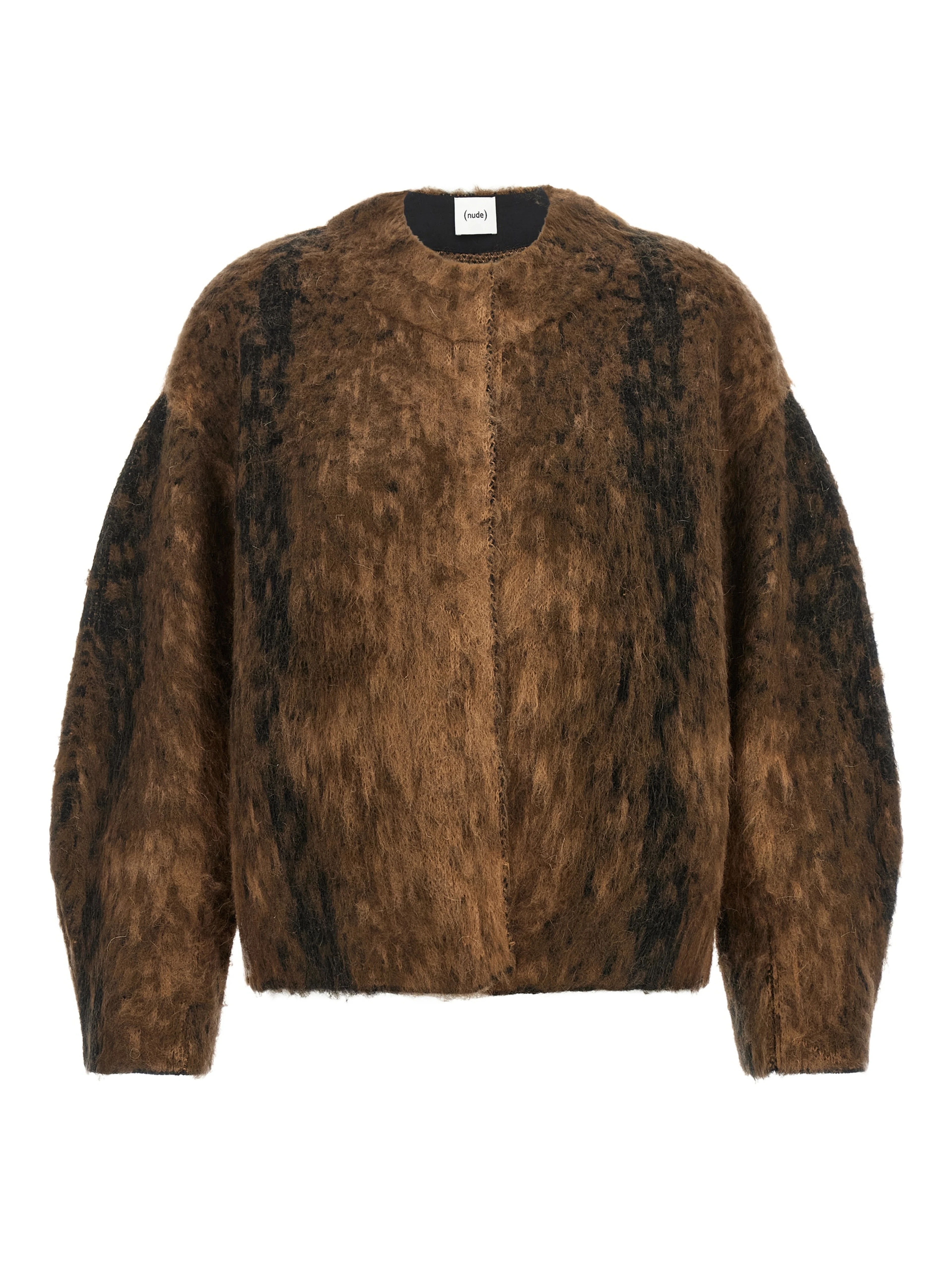 Brown Wool Full-Length Jacket