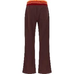 Brown Polyester Athletic Pants