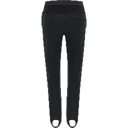 Black Polyester Casual Pants