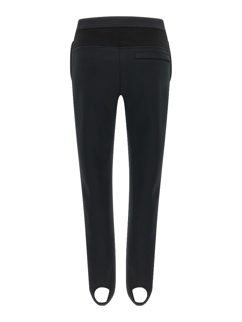 Black Polyester Casual Pants