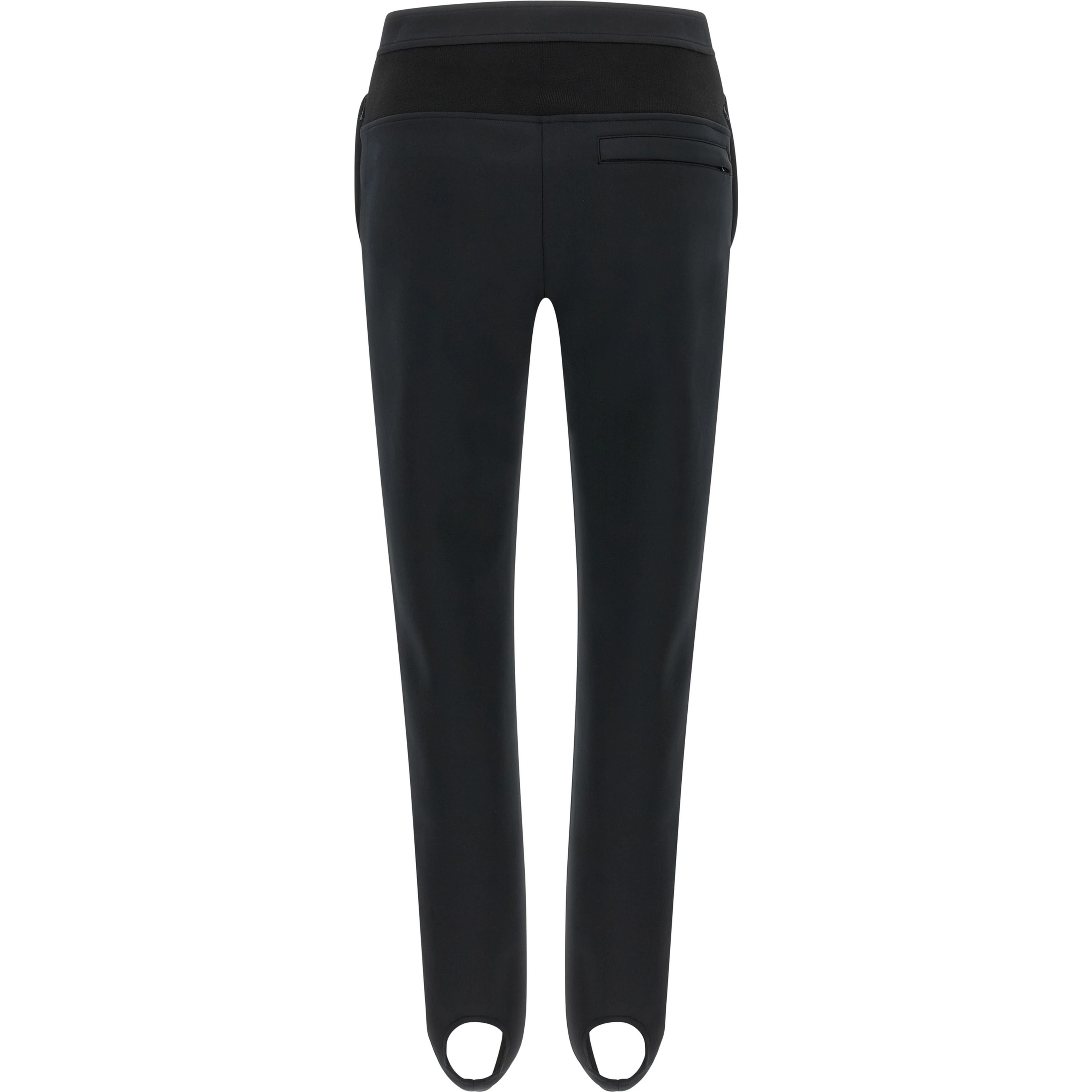 Black Polyester Casual Pants