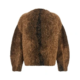 Brown Wool Full-Length Jacket