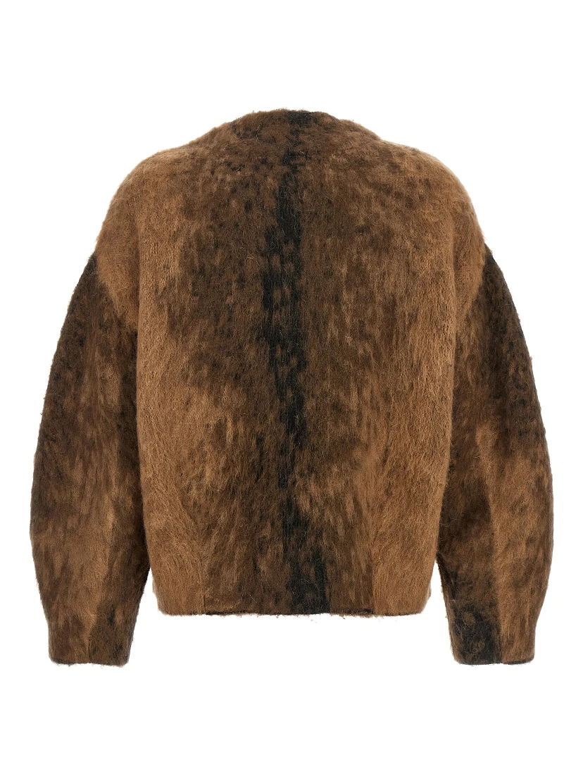 Brown Wool Full-Length Jacket