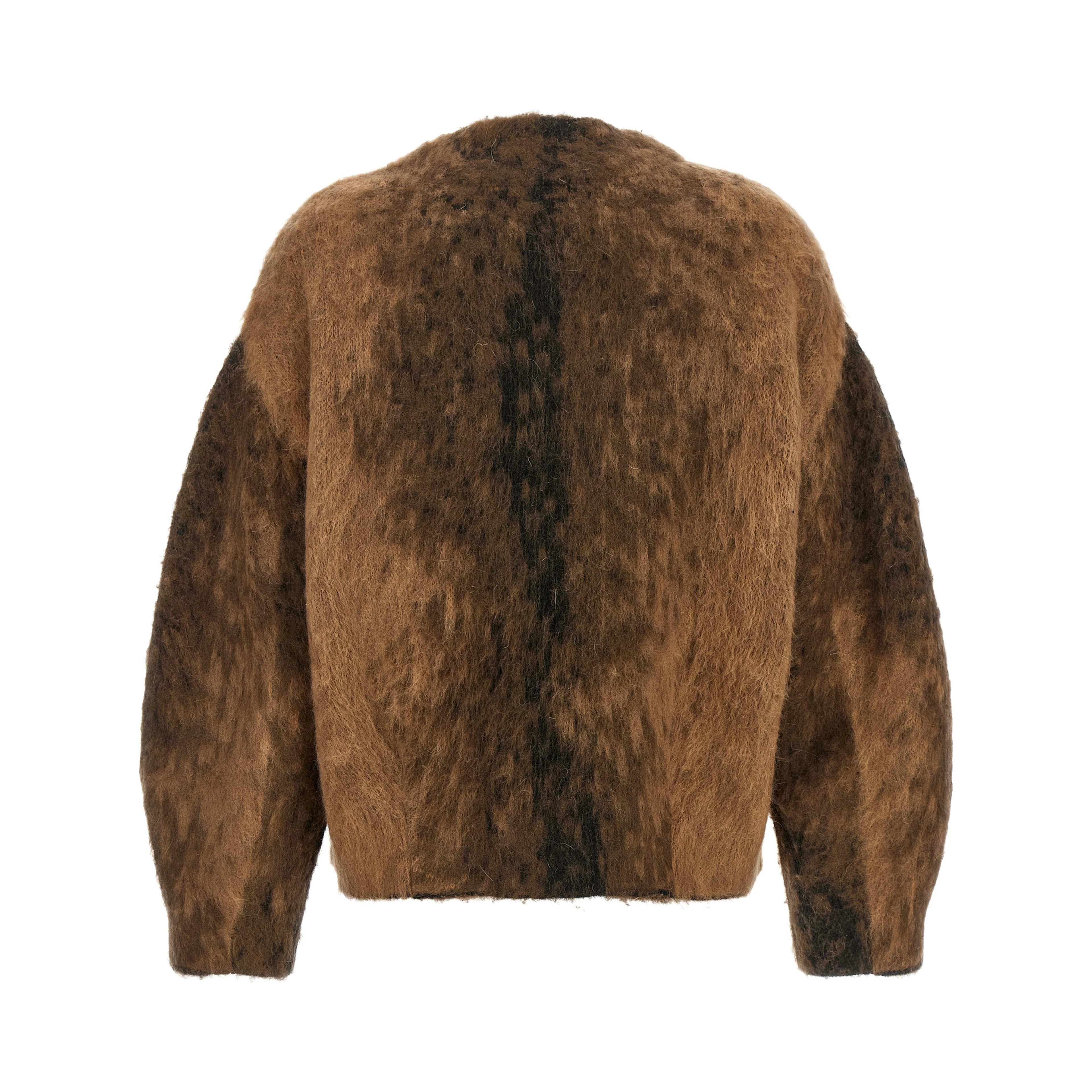 Brown Wool Full-Length Jacket
