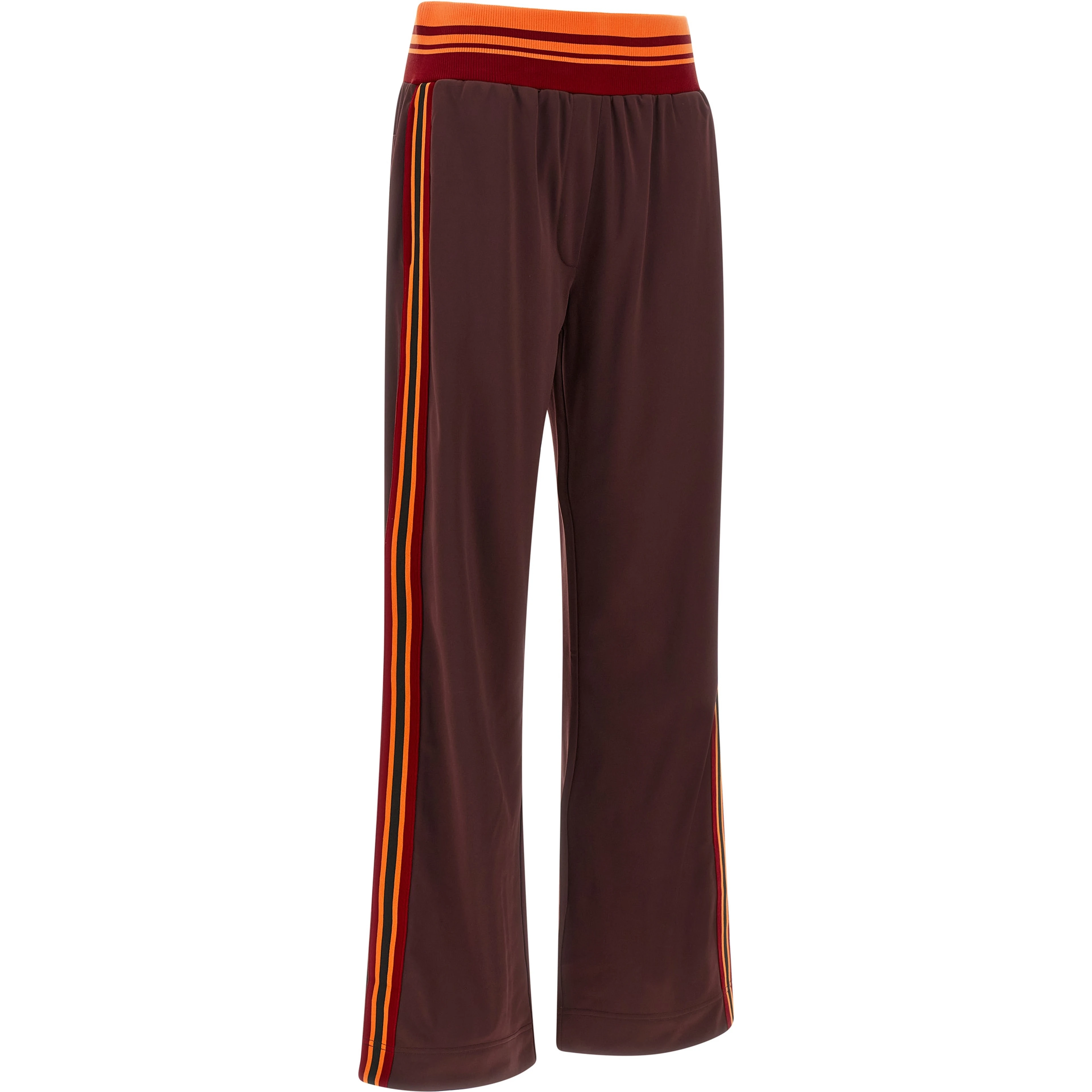 Brown Polyester Athletic Pants