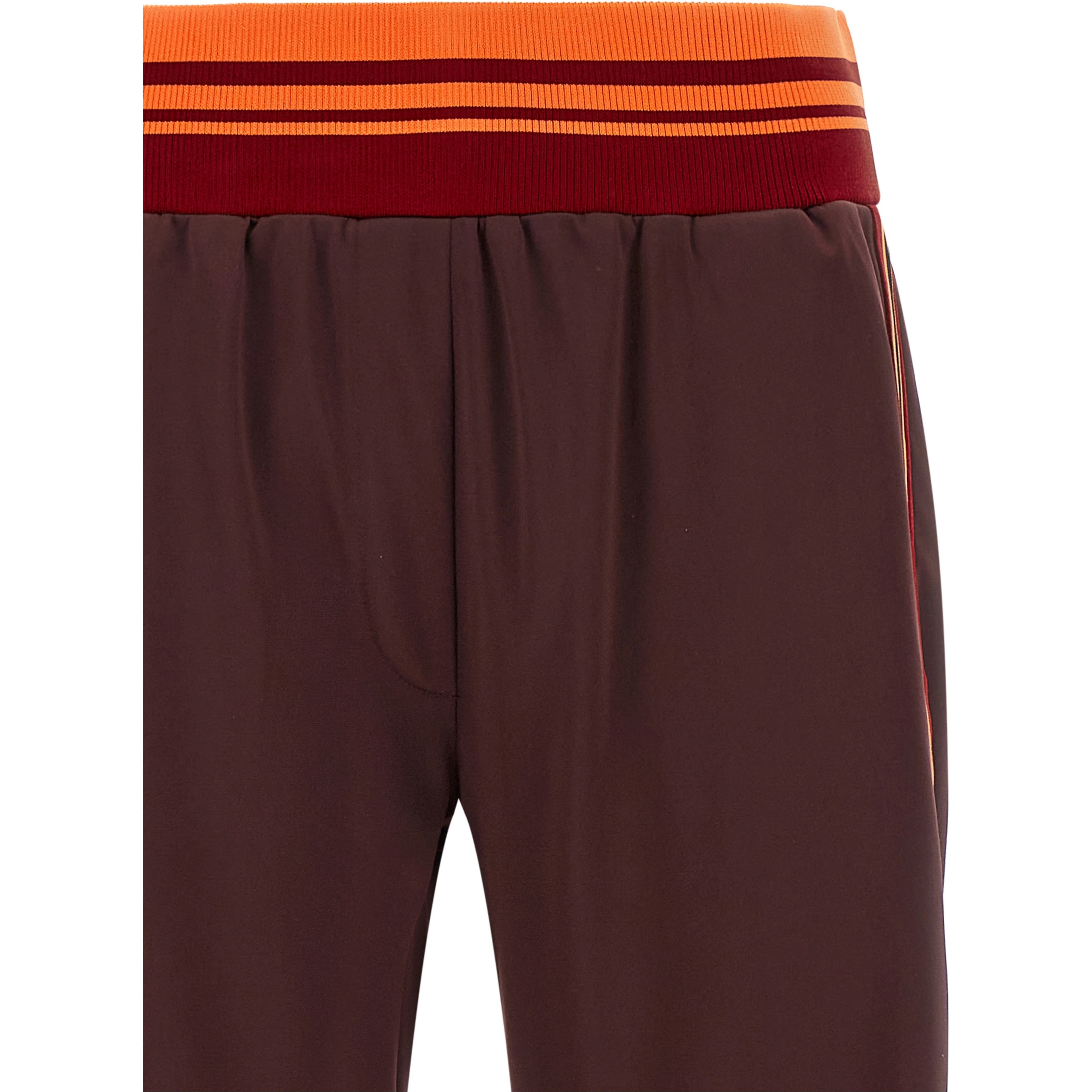 Brown Polyester Athletic Pants