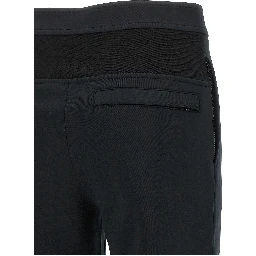 Black Polyester Casual Pants