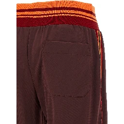 Brown Polyester Athletic Pants