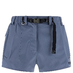 Blue Polyester Bermuda Shorts