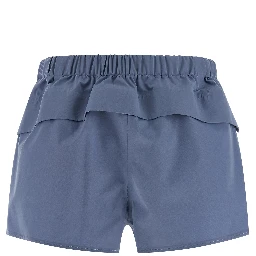 Blue Polyester Bermuda Shorts
