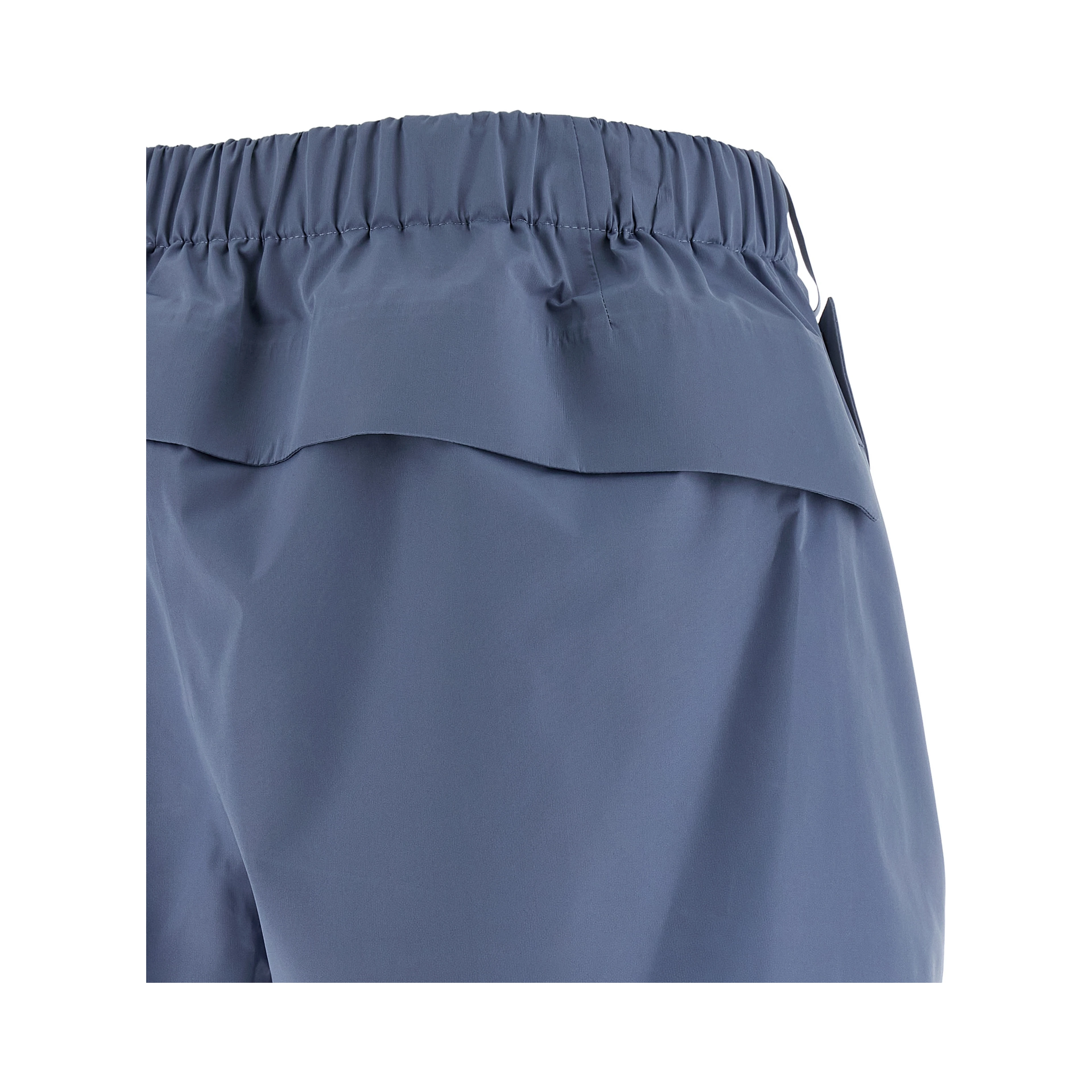 Blue Polyester Bermuda Shorts