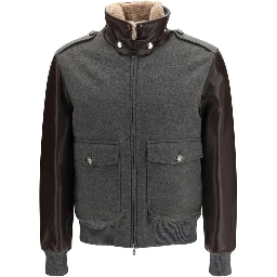 Gray Cashmere Bomber