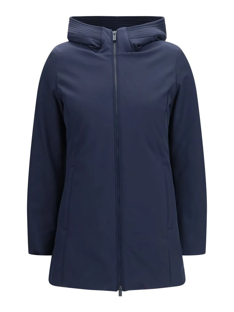 Blue Polyester Parka