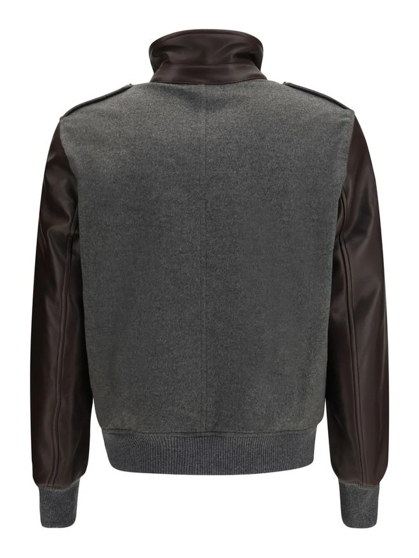 Gray Cashmere Bomber