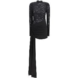 Black Nylon Cocktail Dress