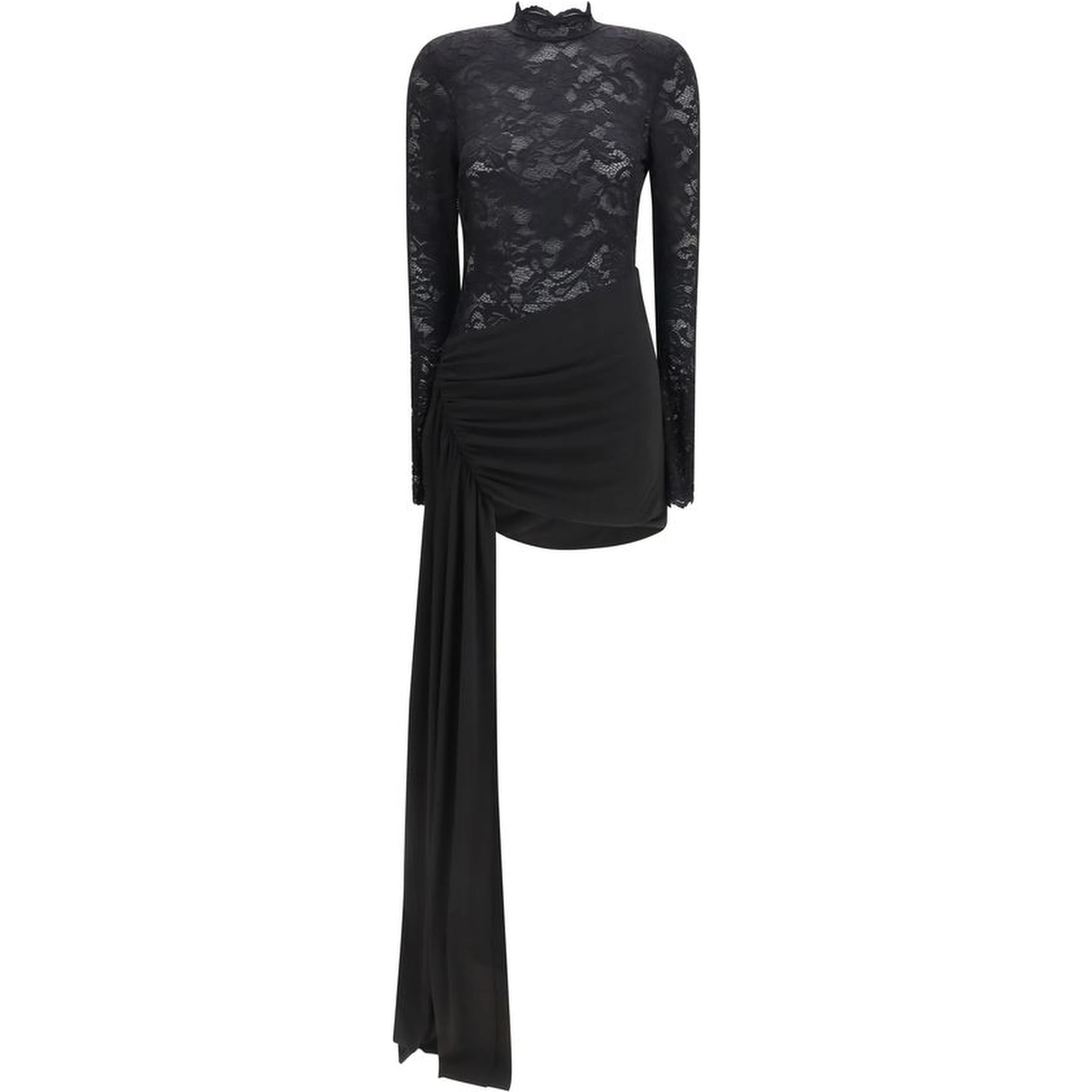 Black Nylon Cocktail Dress