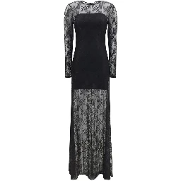 Black Polyester Cocktail Dress