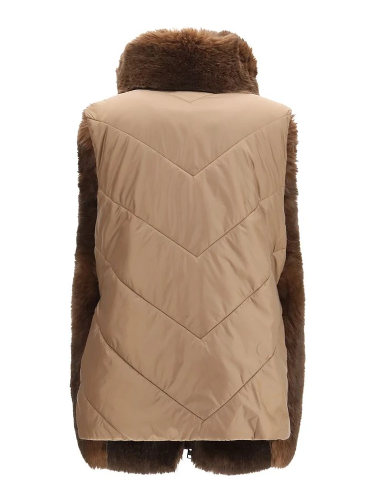 Brown Polyester Sleeveless Jacket alternative