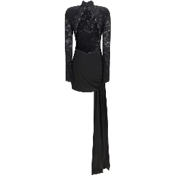 Black Nylon Cocktail Dress