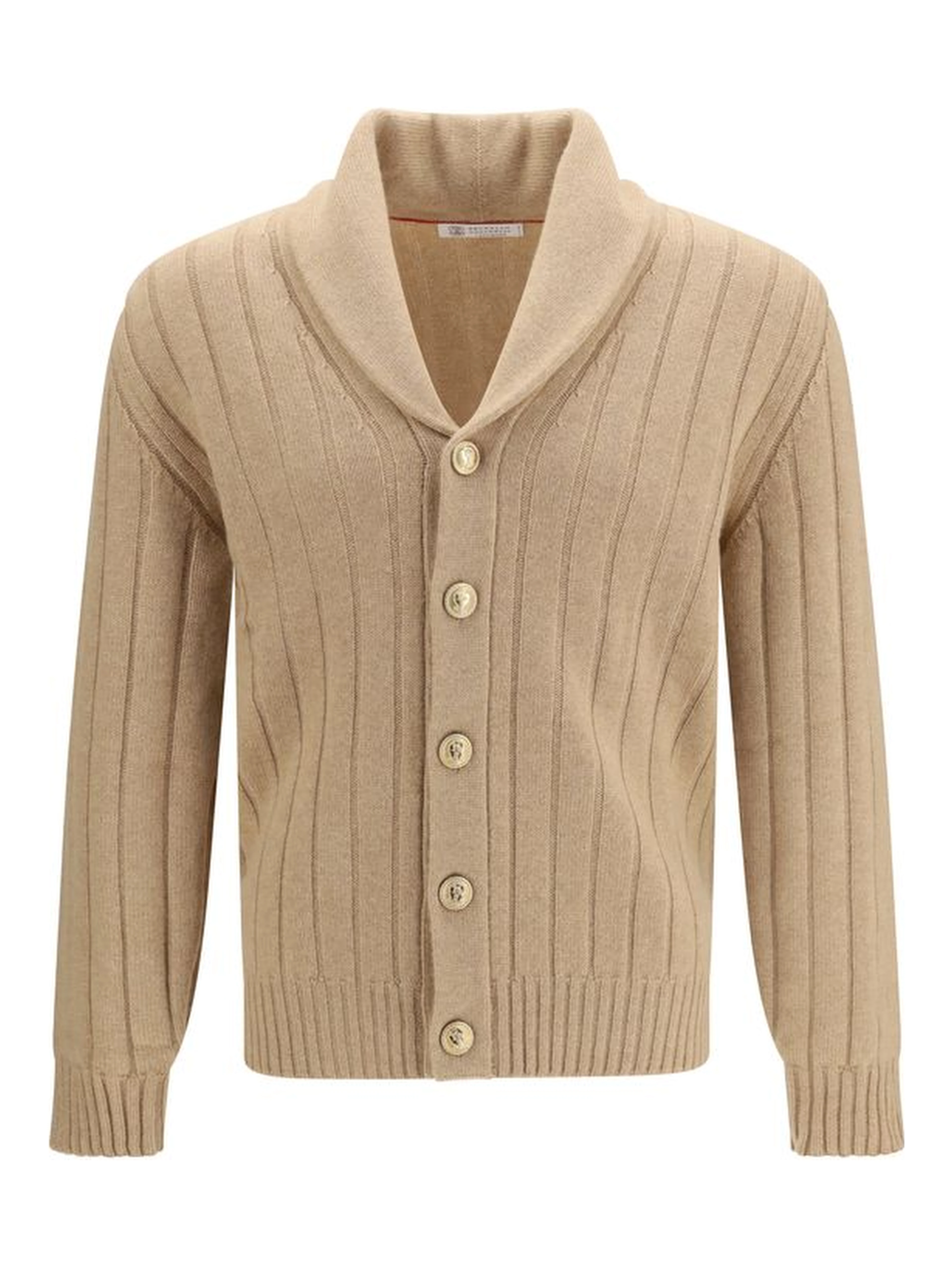 Beige Cashmere Cardigan