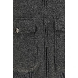 Gray Cashmere Bomber