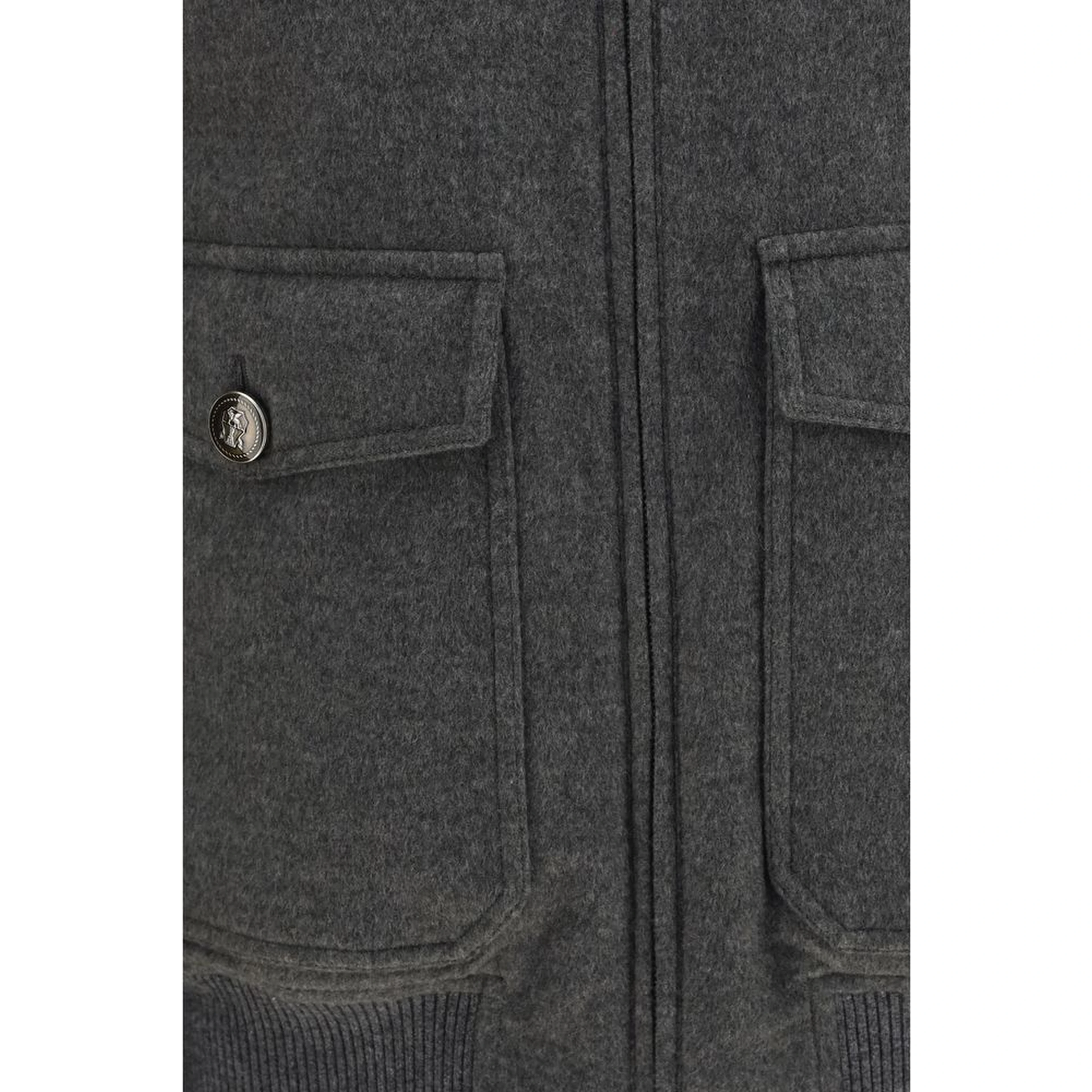 Gray Cashmere Bomber
