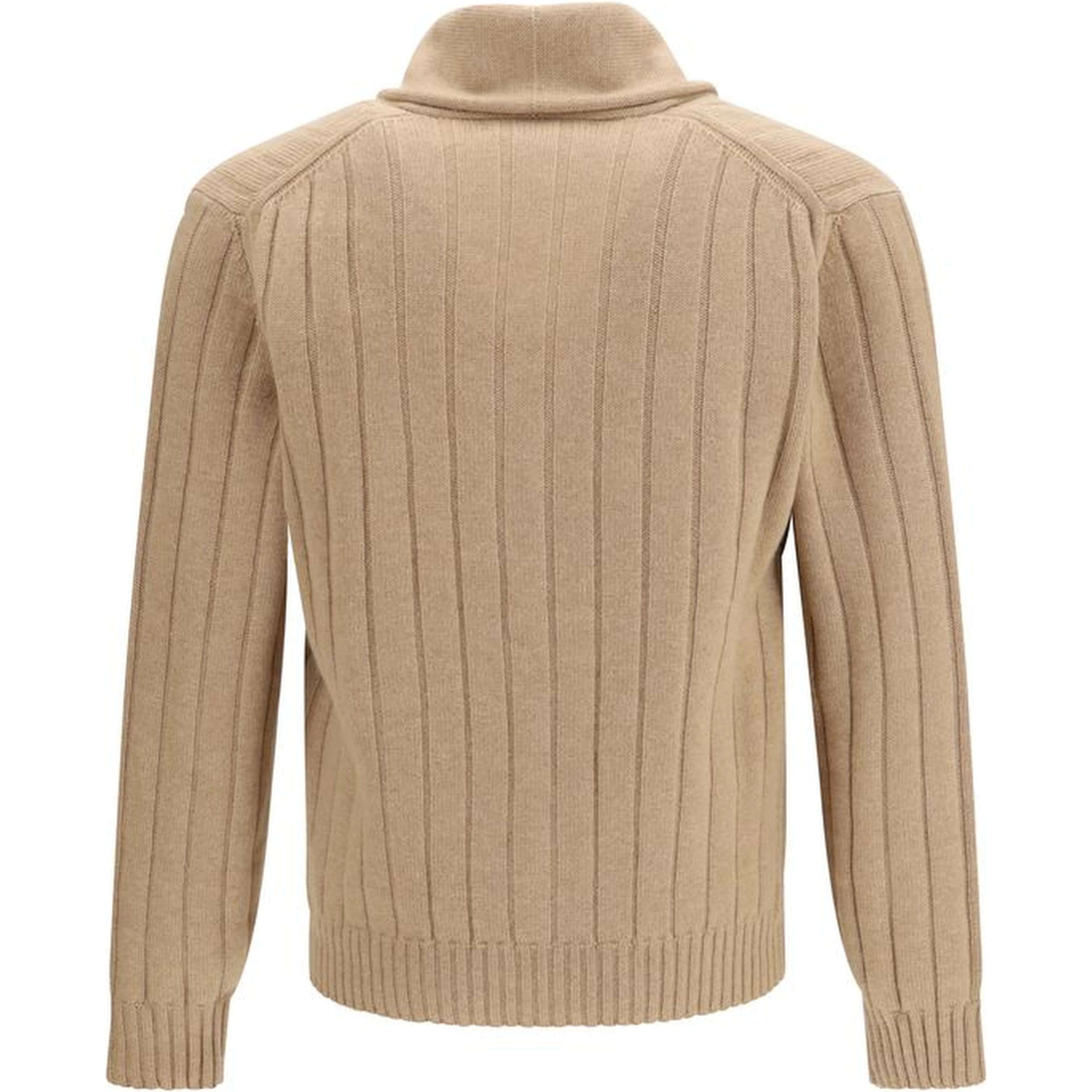 Beige Cashmere Cardigan