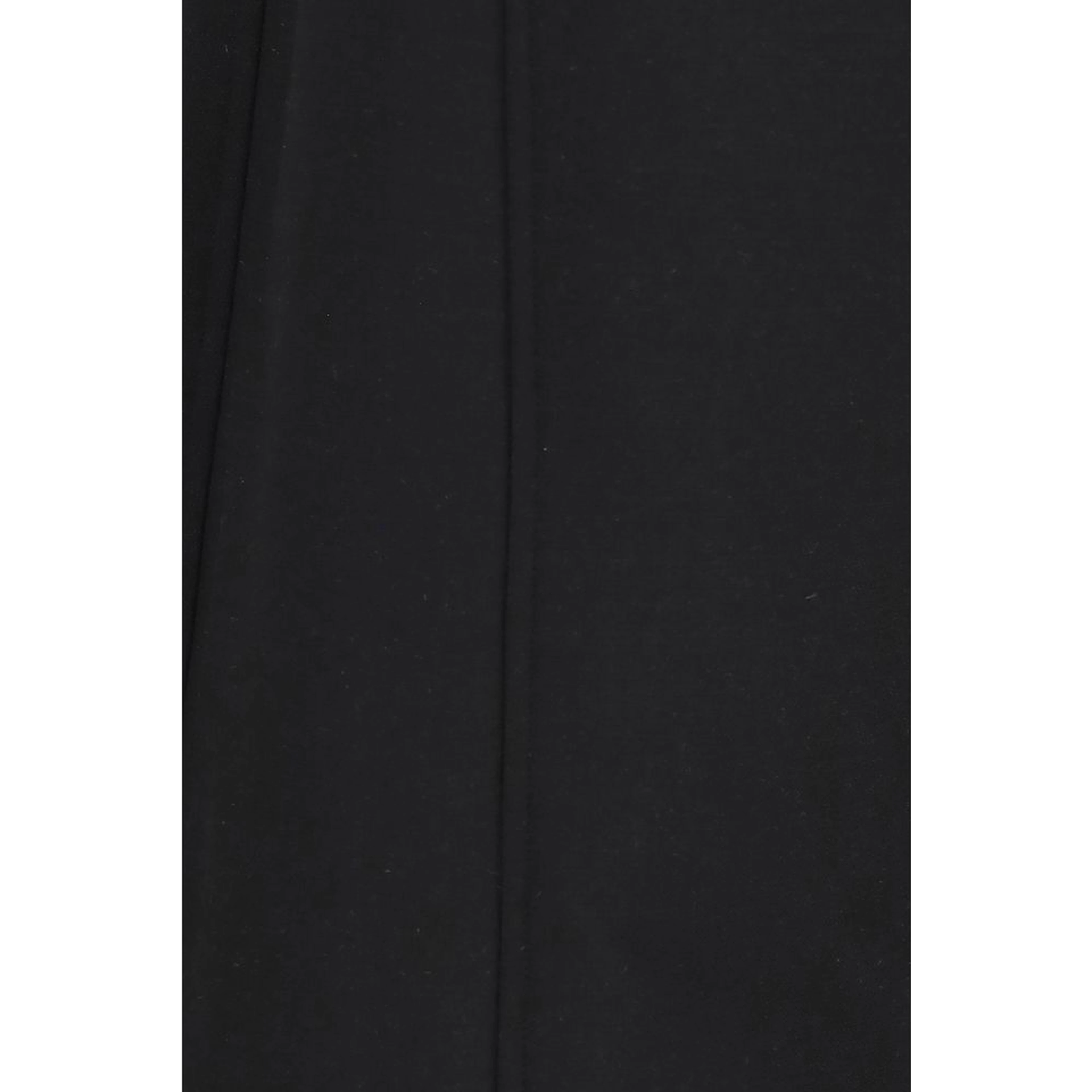 Black Polyester Casual Pants