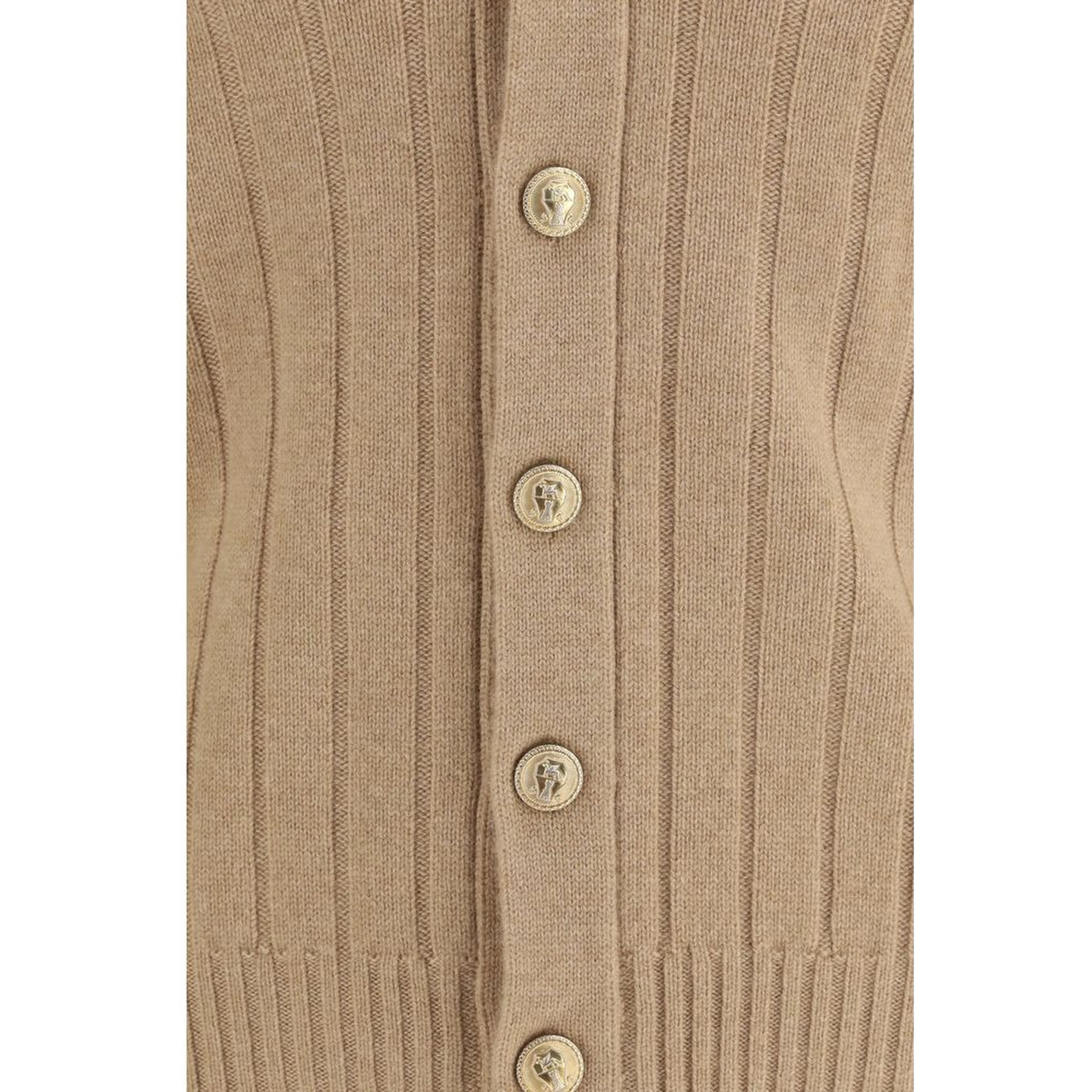 Beige Cashmere Cardigan