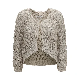 Beige Silk Cardigan