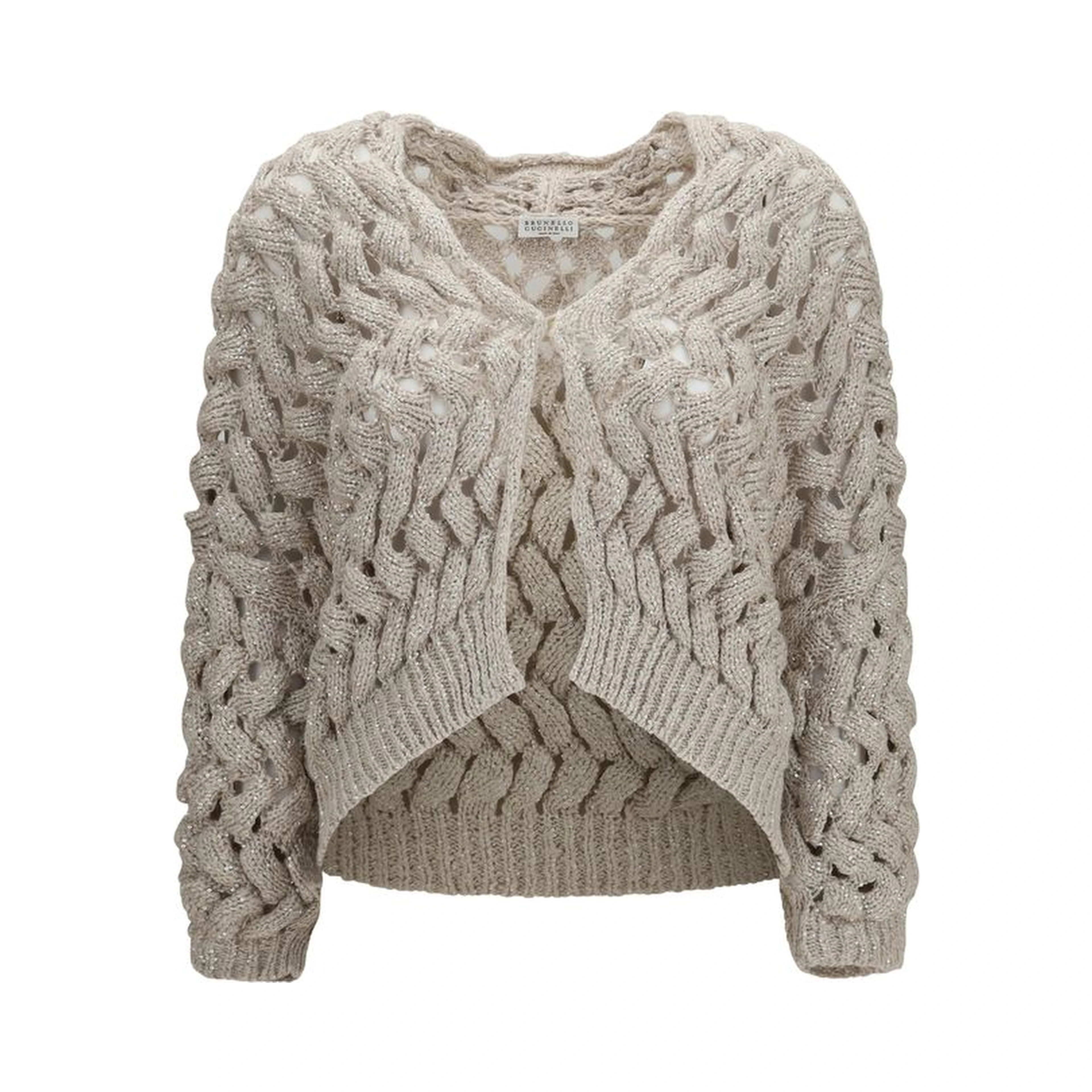 Beige Silk Cardigan