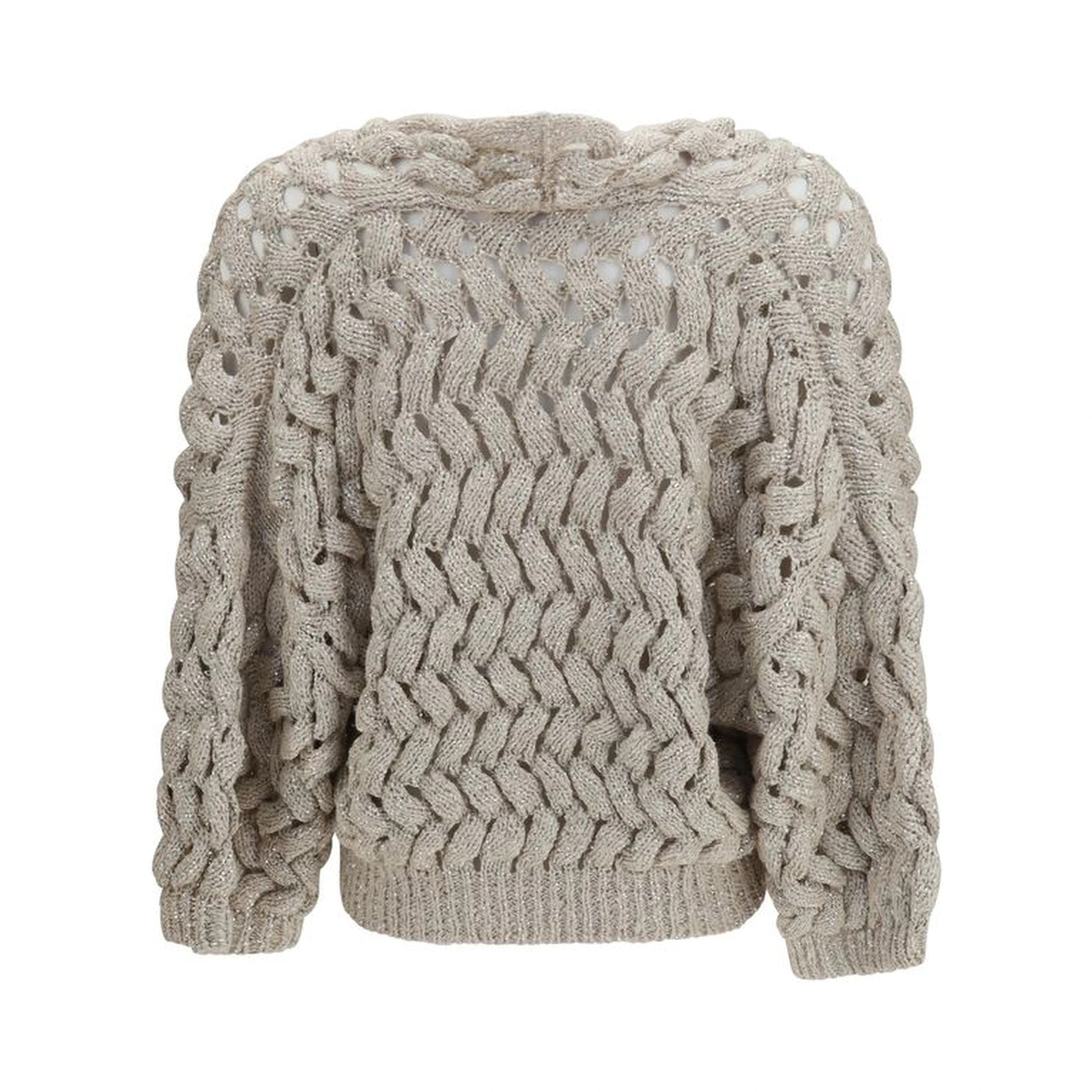 Beige Silk Cardigan