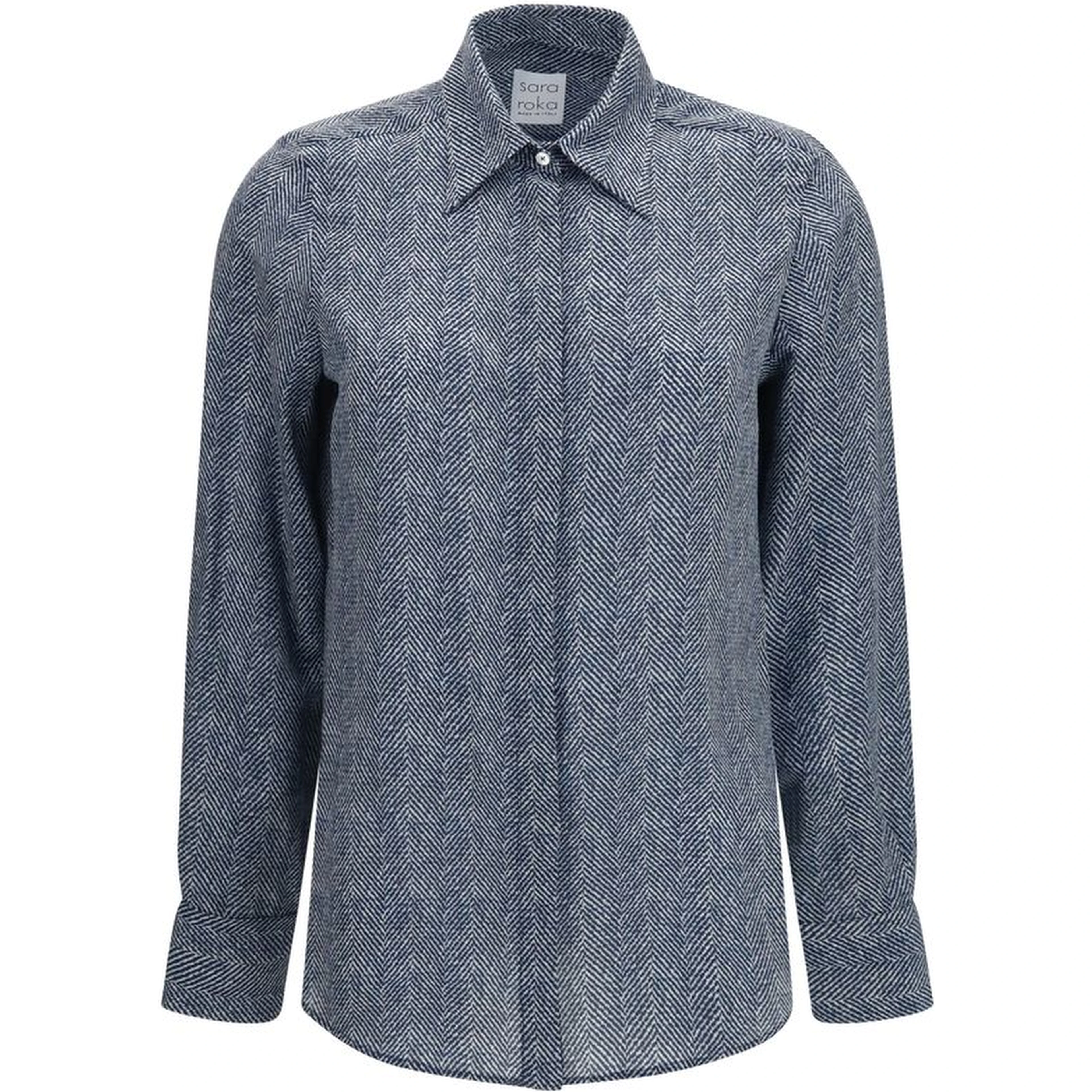 Blue Silk Pattern Shirt