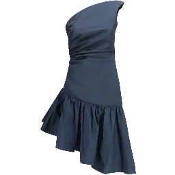Blue Polyester Cocktail Dress