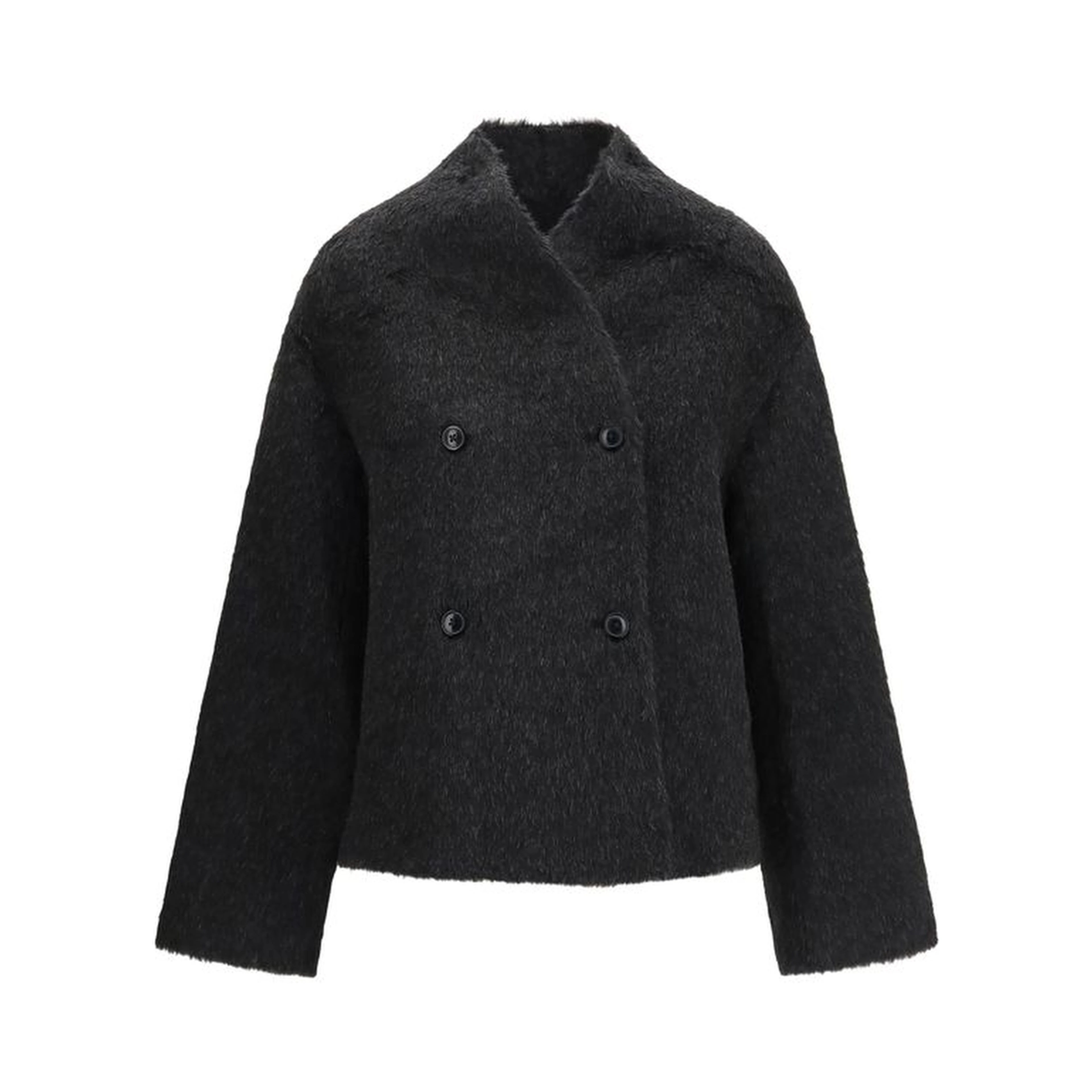 Black Alpaca Vicugna Pacos Jacket