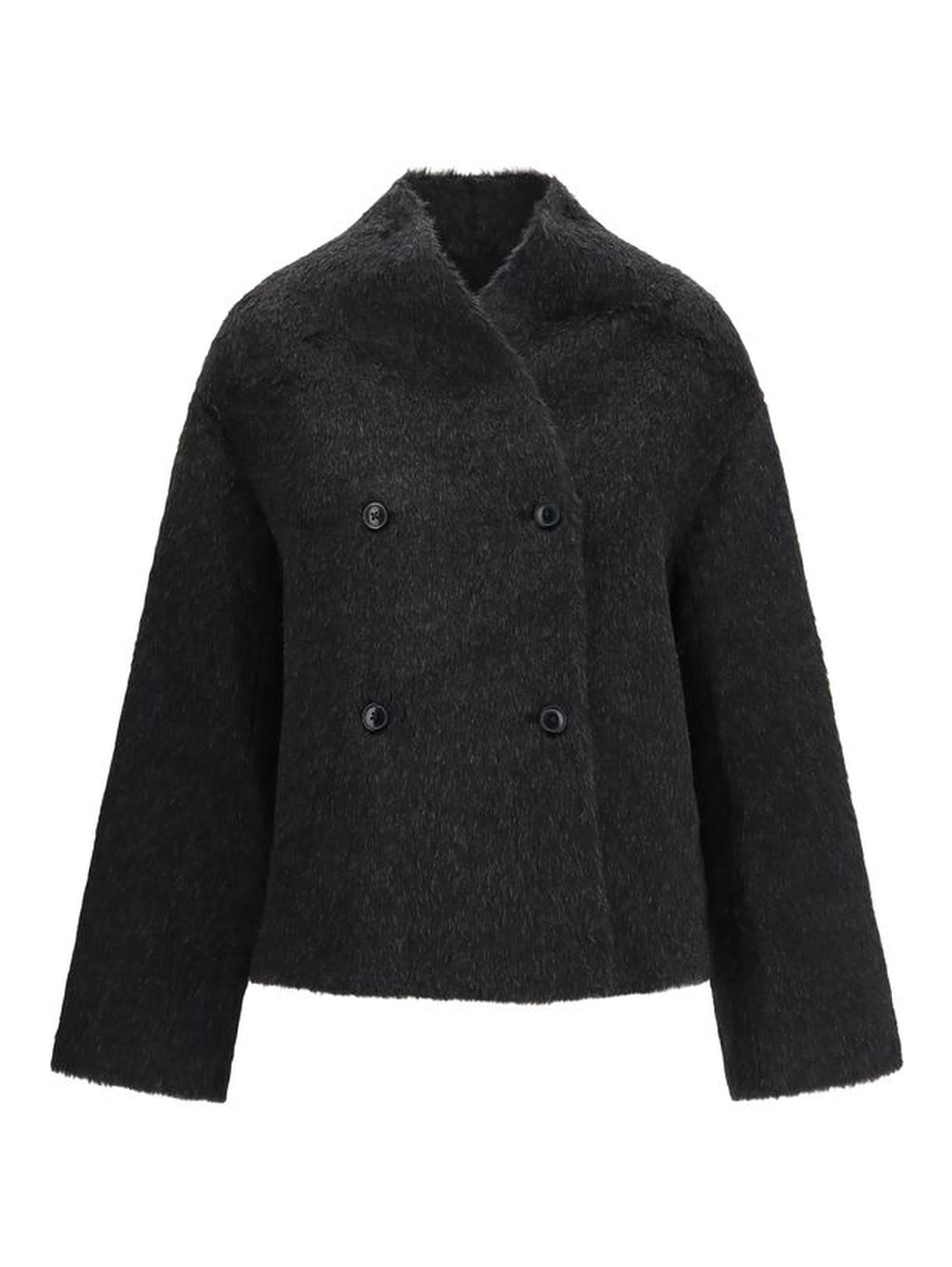 Black Alpaca Vicugna Pacos Jacket